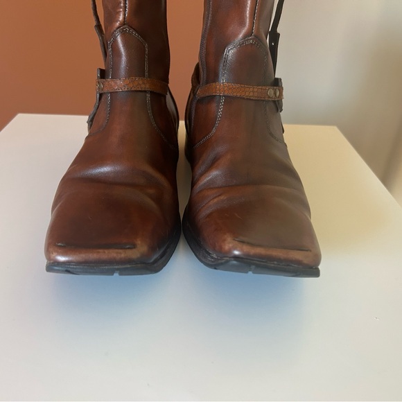 MARK NASON “CORLEONE 67171” iron cross men’s brown leather boots - Picture 6 of 9